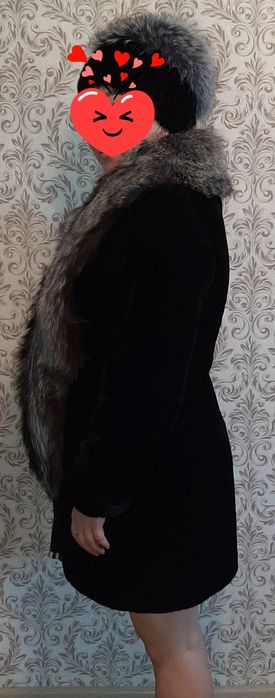 Продам шубу мутон с чернобуркой