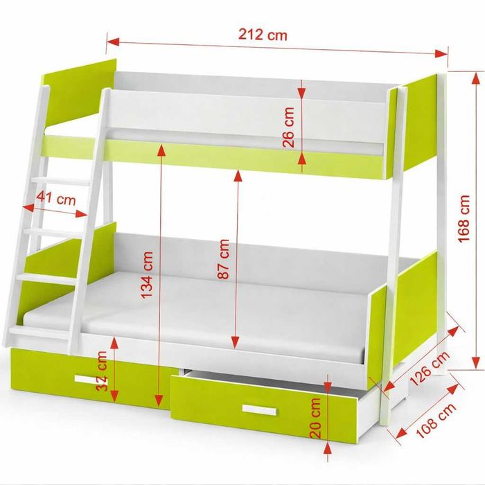Pat supraetajat + 2 saltele – aproape nou, copii au zis “pass”