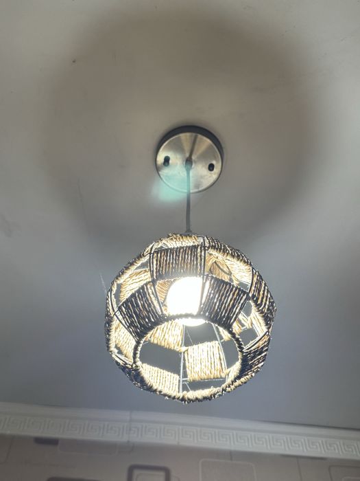 Вязанная люстра