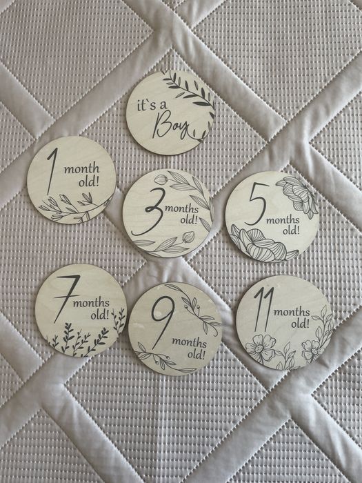 Карточки для фото до года.