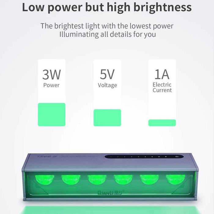 LED лампа Mega-Idea Mini iSee 2 за откриване на драскотини по дисплеи