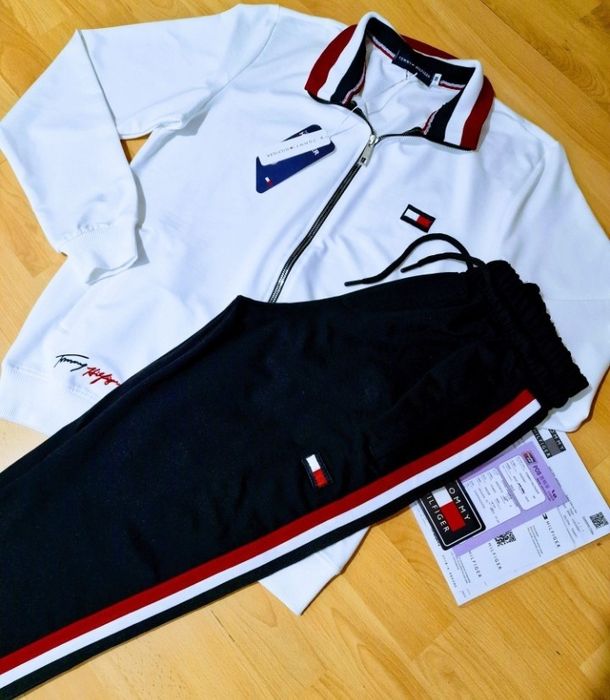 Trening bumbac TH,super model, feronerie metalica, logo brodat, pantaloni conici