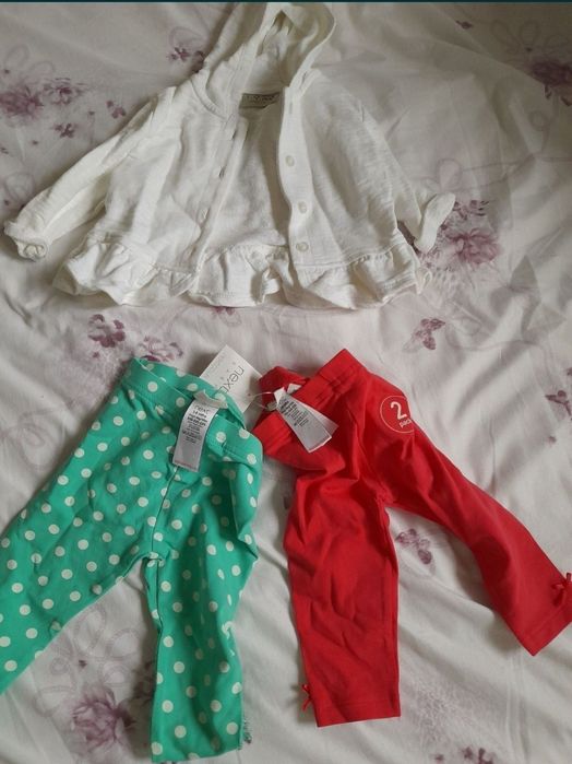set haine fata fetita bebe next 3 6 luni colanti hanorac bluza
