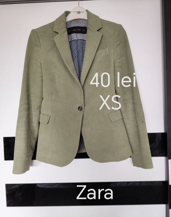 Zara sacou, blazer catifea XS