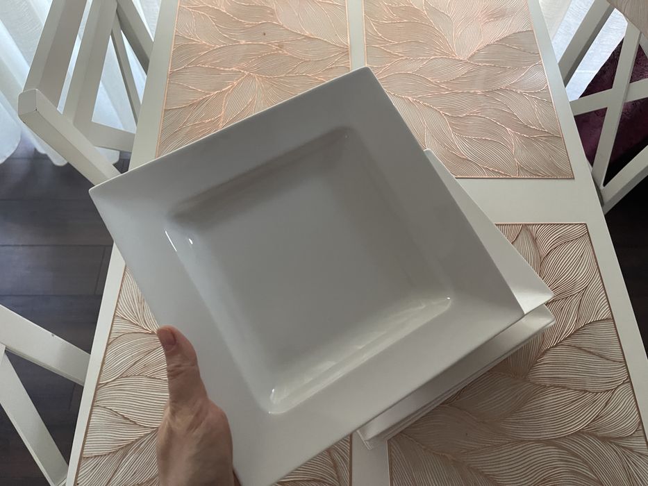 Farfurii ceramica alba, 11 buc, Ambition, calitate superioara