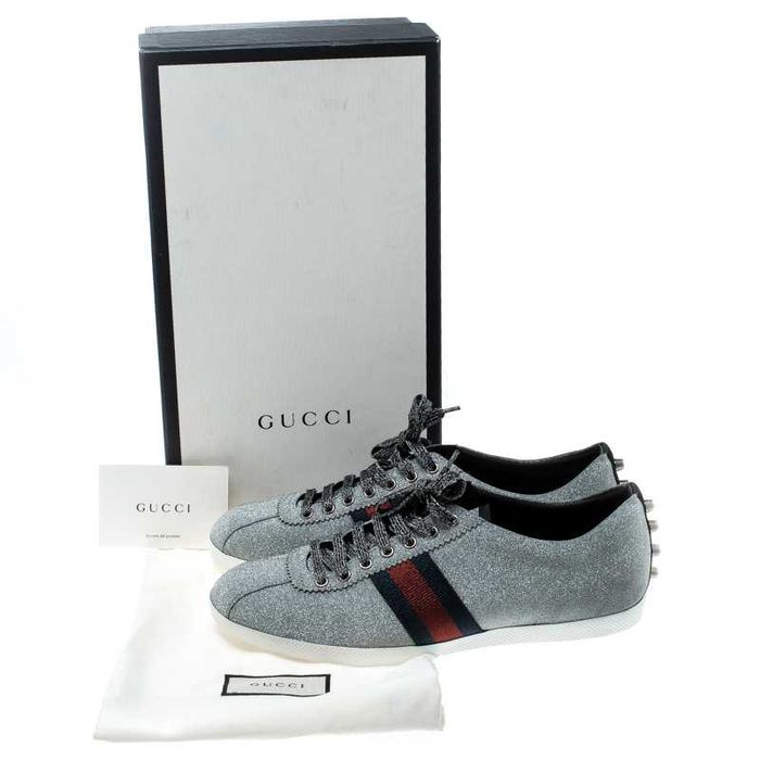 Мъжки обувки кецове GG Bambi Silver Glitter размер 45