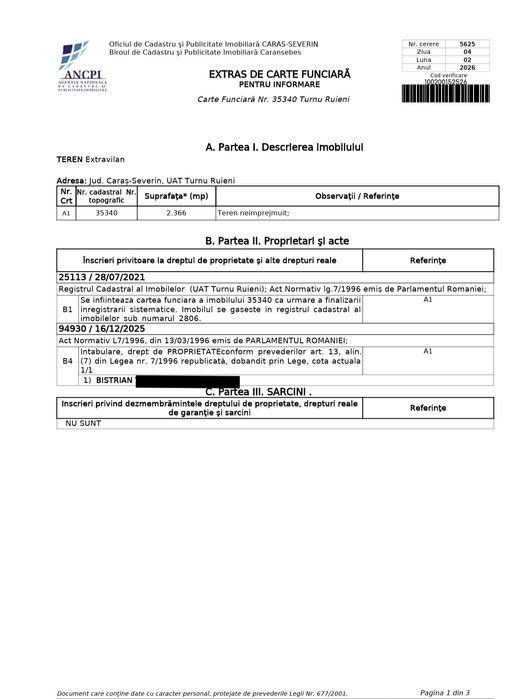 Teren 2.366 mp Zervești – drum principal spre Muntele Mic