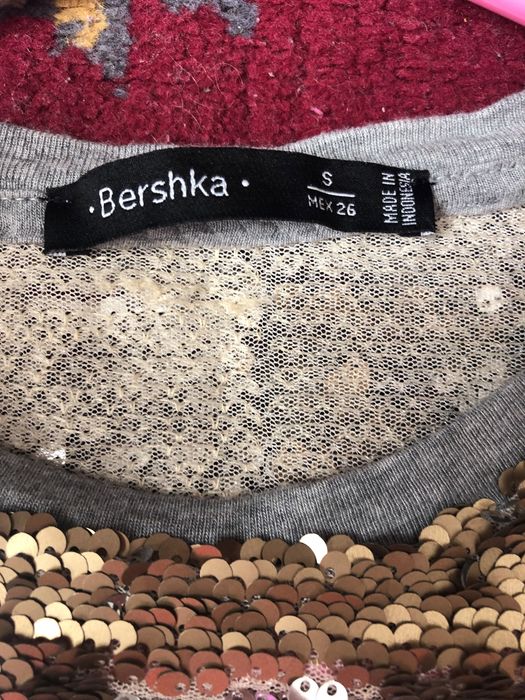 Rochie cu paiete reversibile argintii si aurii bershka super pret