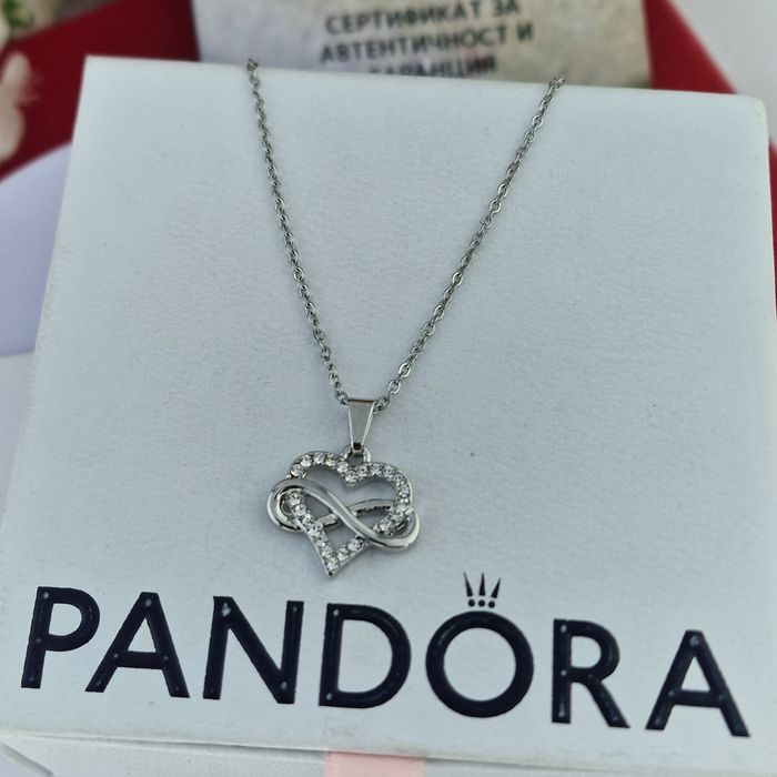 Колие “Silver Infinity Heart”