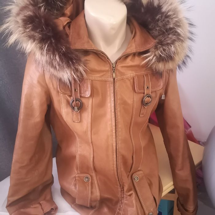 Geaca piele naturala catifea