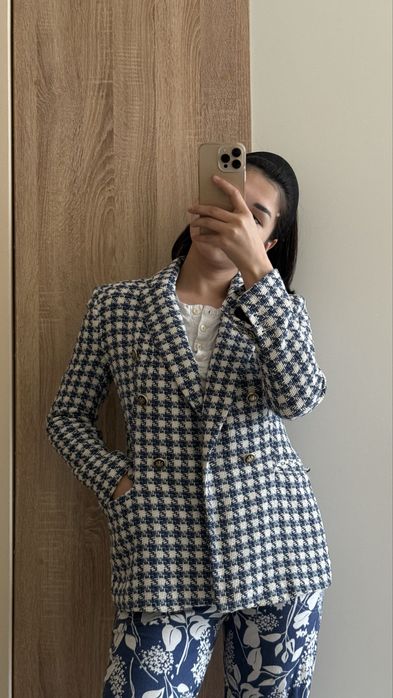 Пиджак твид (Zara)