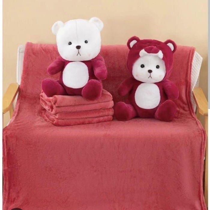 Мишки с пледом 3в1