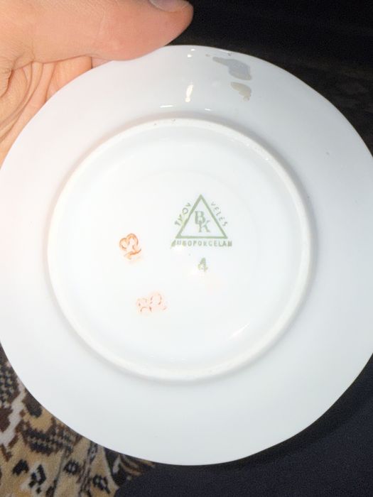 Кофейный сервиз VELES (Чехословакия), перламутровый фарфор