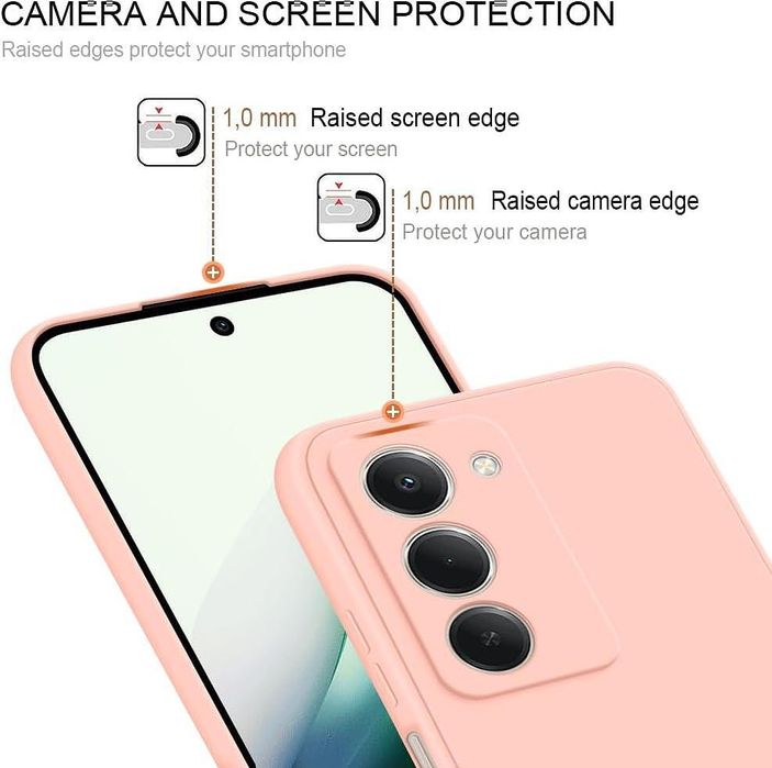 Матов силиконов кейс за xiaomi redmi 15 4g - розов