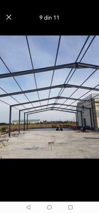 Vând hala metalica și structura metalica 10X20X4h la preț foarte bun