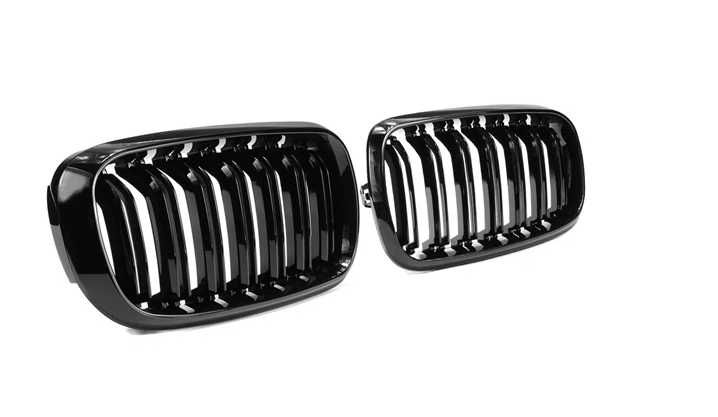 Negru Lucios Grile Nari Duble M BMW X5 X6 F15 F16 F85 F86 CapaceOglinz