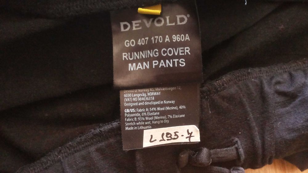 DEVOLD GO 407 170 A 960A RUNNING Merino Cover Pants размер М долница Мерино вълна - 450