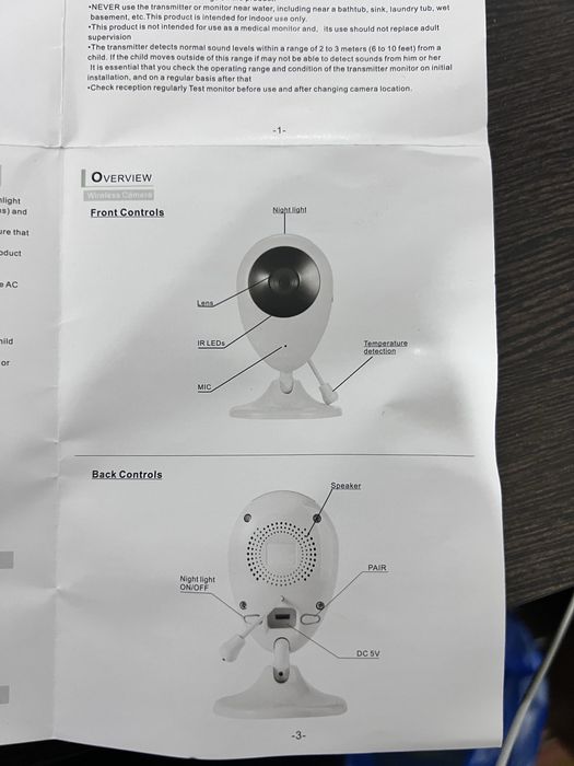 Видеоняня Wireless Digital Baby Monitor 2.4”