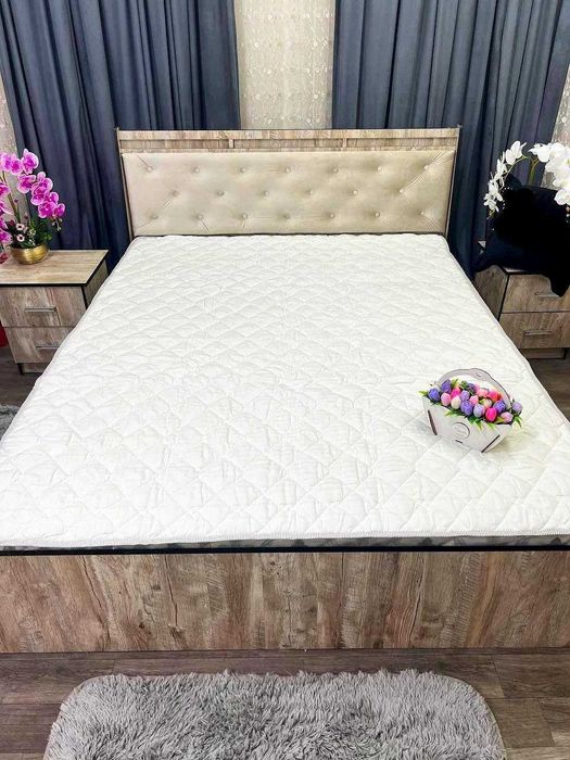 Наматрасник белый 90×200