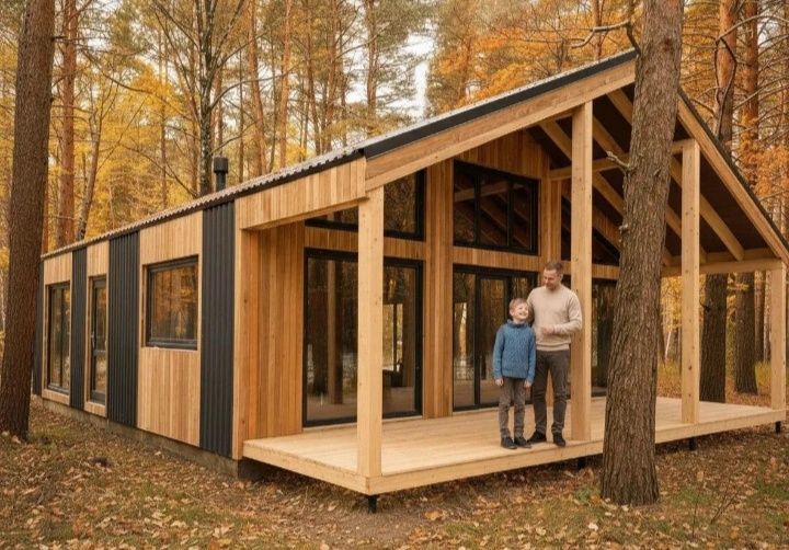 Модульный дом из дерева в наличии