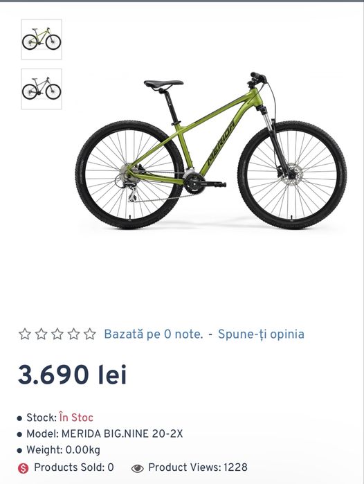 Bicicleta MTB Merida Big Nine 20 Green (2025) - Roti 29" - Cadru XL