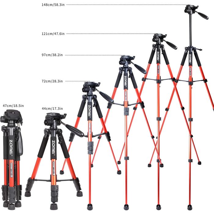 ZOMEI Q111 Pro Штатив тринога монопод Tripod для камер и телефонов.