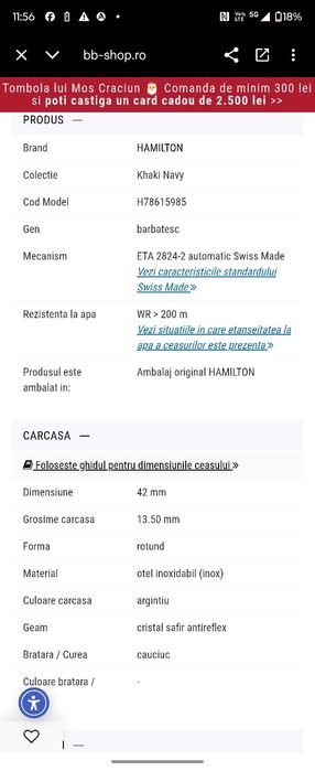 Hamilton khaki Navi diver H78615985 automatic 2826-2