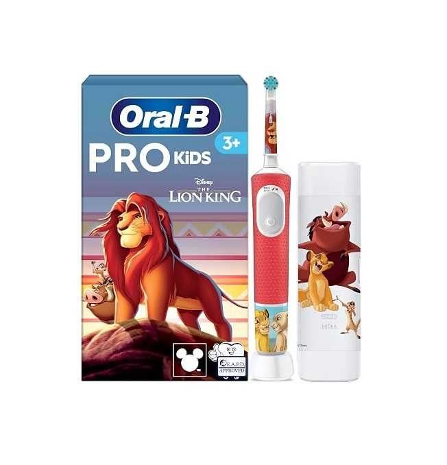 Електрическа четка за зъби с калъф Oral-B PRO Kids 3+ The Lion King
