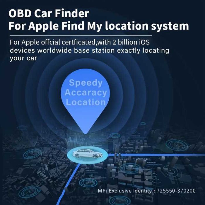 Gps тракер за автомобил OBD GPS локатор Find My Apple