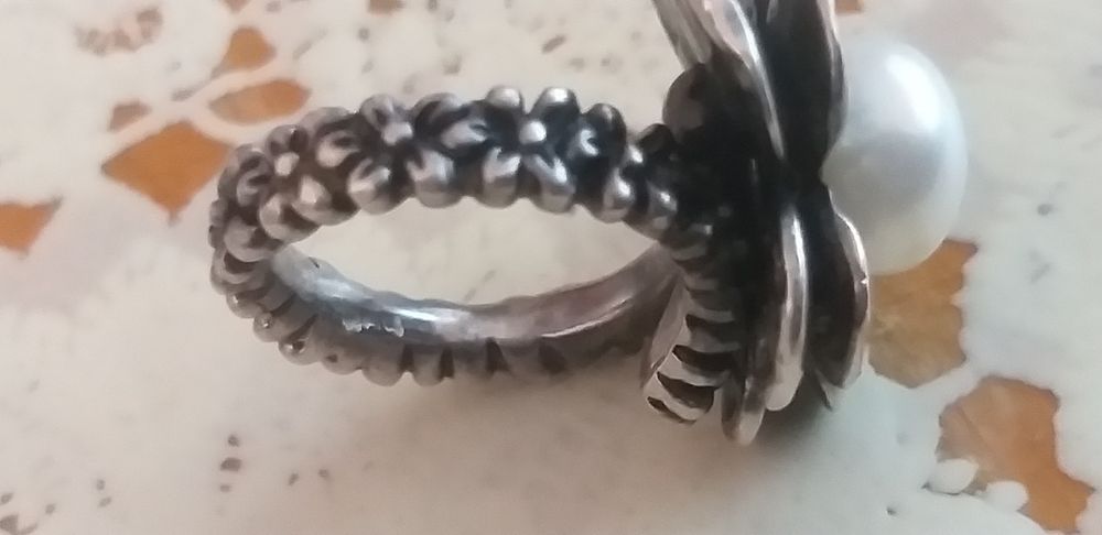 Vand inel din argint cu perla