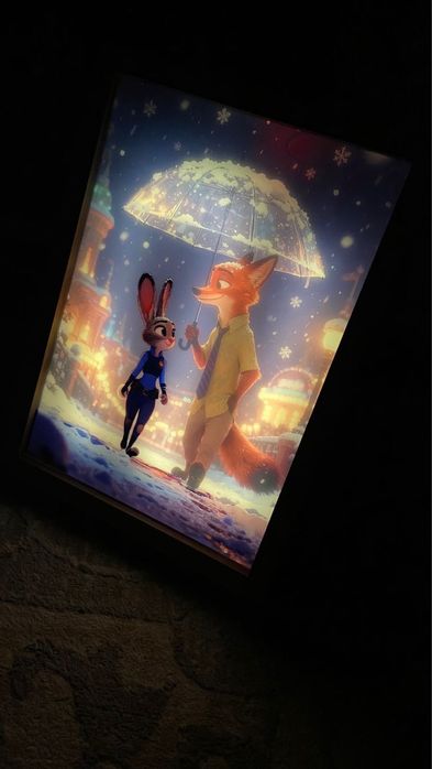 Светящийся 3D светильник