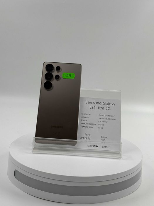 Samsung Galaxy S25 Ultra 512 GB 100% bat Garantie 24 luni CashBox