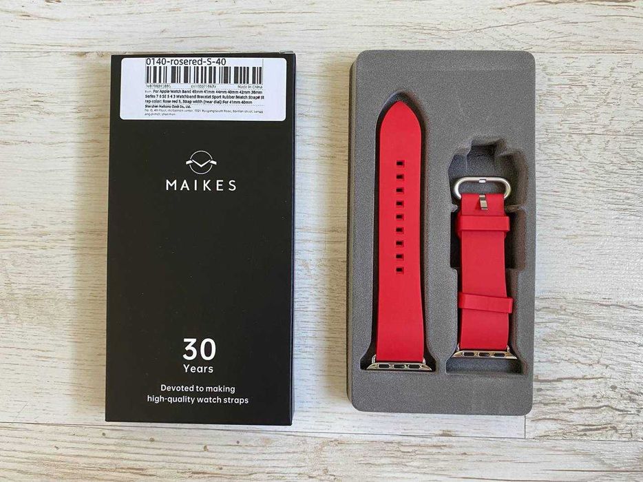 червена каишка за Apple Watch 41-40mm