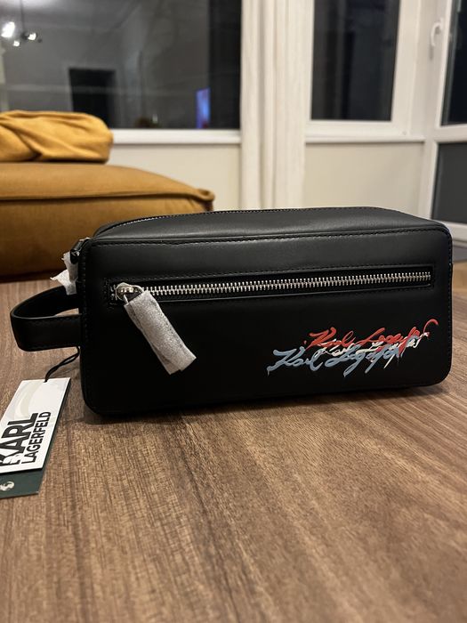 Кожена чантичка Karl Lagerfeld