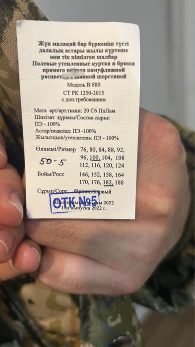 Зимний бушлат с ватником