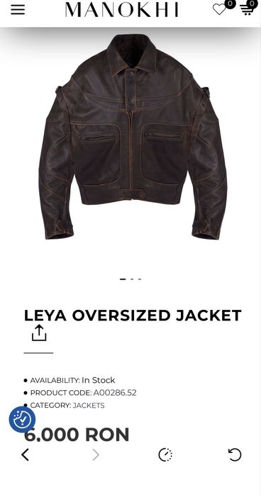 GEACA MANOKHI Oversized Marimea S