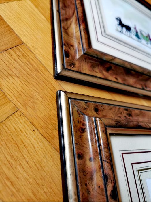 Колекция антикварни картини от дървени гравюри на Henry Lemarte 2бр.