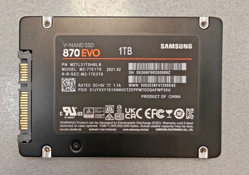 Samsung 870 EVO 1000GB / SATA / SSD