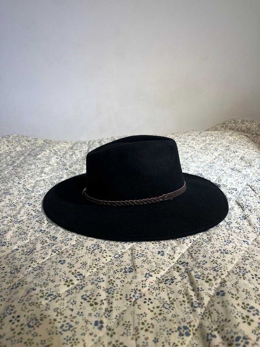 Pălărie Fedora Neagra 100% Lana – Stil Elegant Clasic
