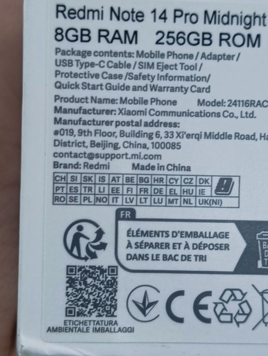 Sotiladi: Xiaomi Redmi Note 14 Pro
Model: Xiaomi Redmi No