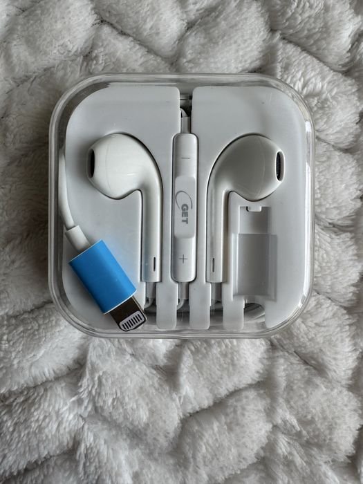 Слушалки с микрофон Apple - EarPods, Lightning Connector, бели