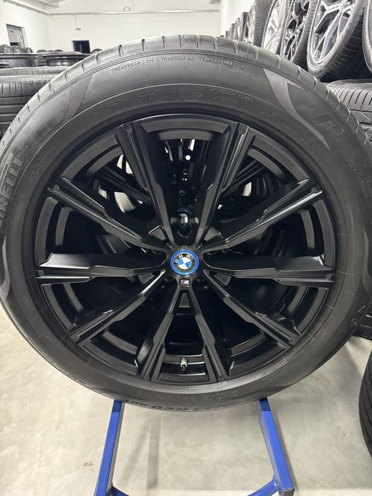 Jante Bmw X5 X6 R20 G05 G06 Originale M740 Semi Mat Negru Pirelli de vara