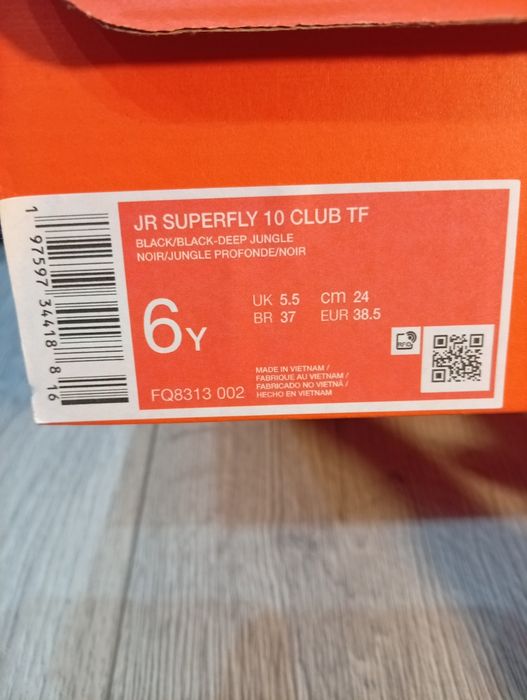 Ghete Fotbal Nike Jr Superfly 10 Club TF NOI - Mărimea 38.5