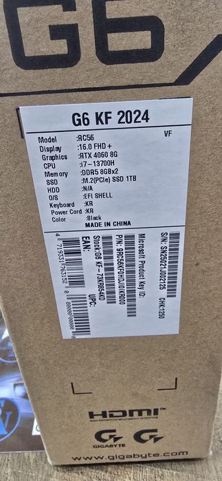 Gigabyte G6 Gaming