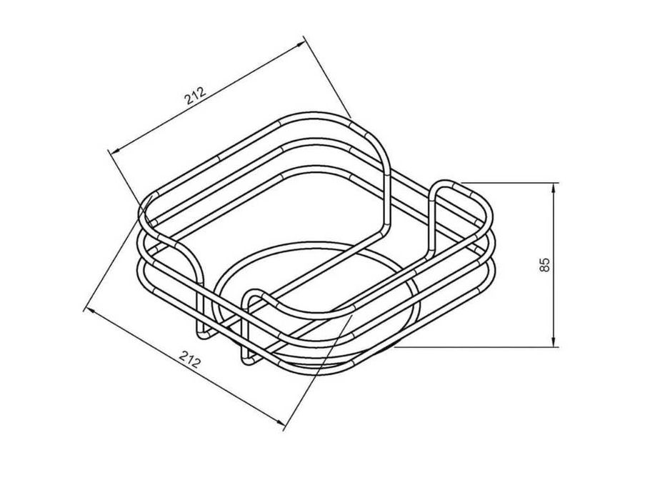 Панер за хляб Модерен дизайн Хром OLIVER BROWN 21х21х8.5 см