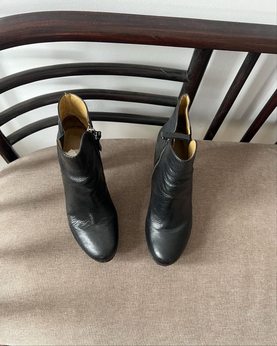 Ghete piele Nine West, negre, 37