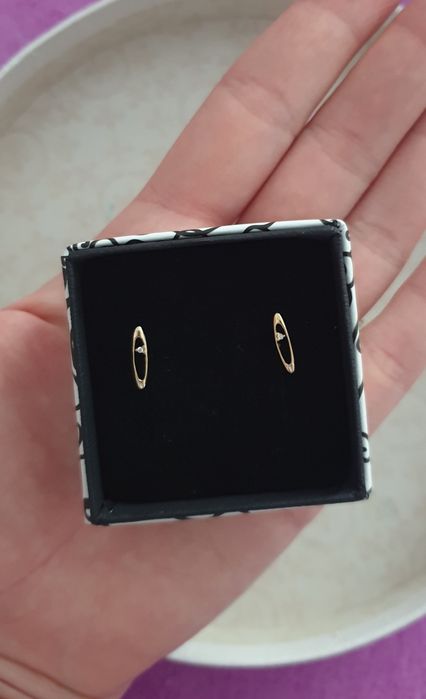 Cercei aur 14k cu zirconii