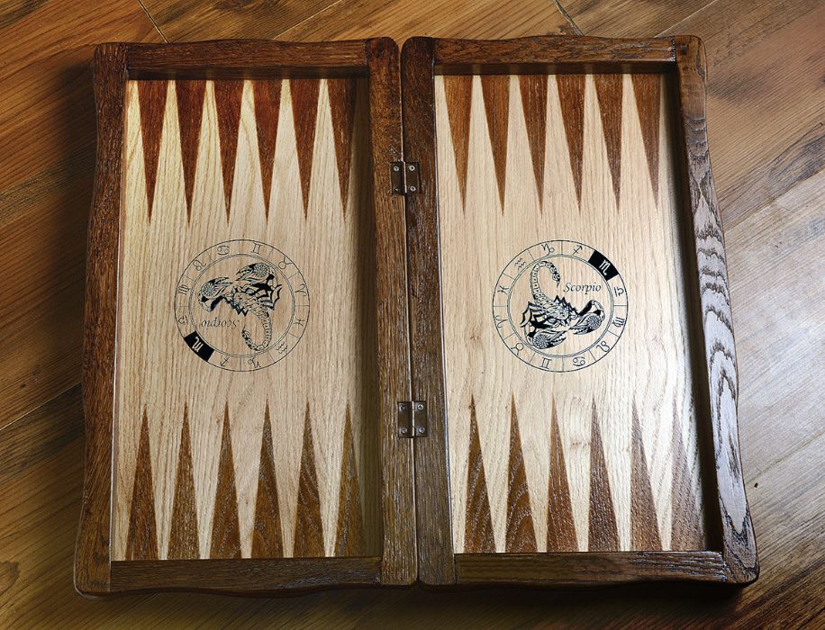 Шах и табла от дъб ,ръчна изработка