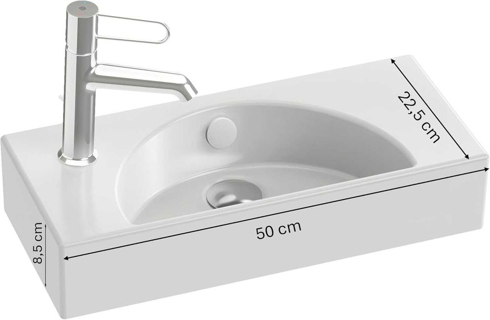 Компактен мивка за баня Jacob Delafon Odéon Rive Gauche EGO112-55-00