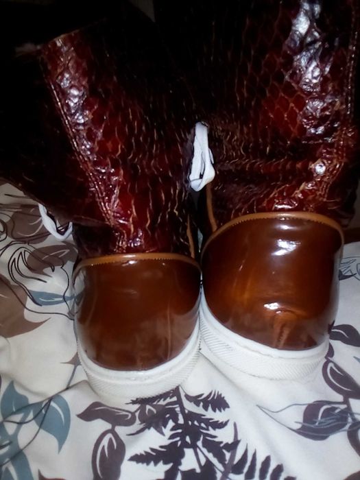 ghete adidasi D&G dolce piele șarpe lac îmblanite blana naturala 41 42